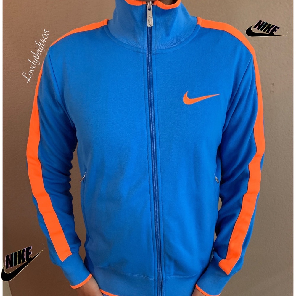 Nike Men’s Windrunner Blue and Orange Jacket